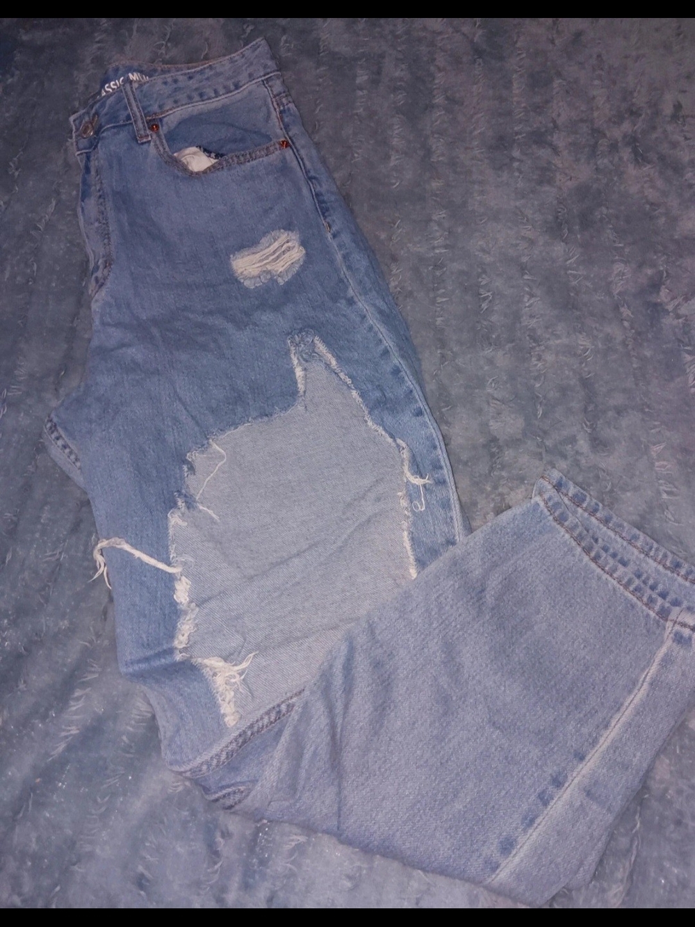 Light Blue Distressed Women's Jeans